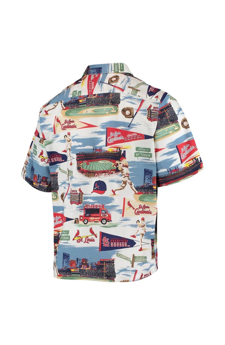 Reyn Spooner Men's Reyn Spooner White St. Louis Cardinals Scenic Button-Up Shirt, Alternate, color, White