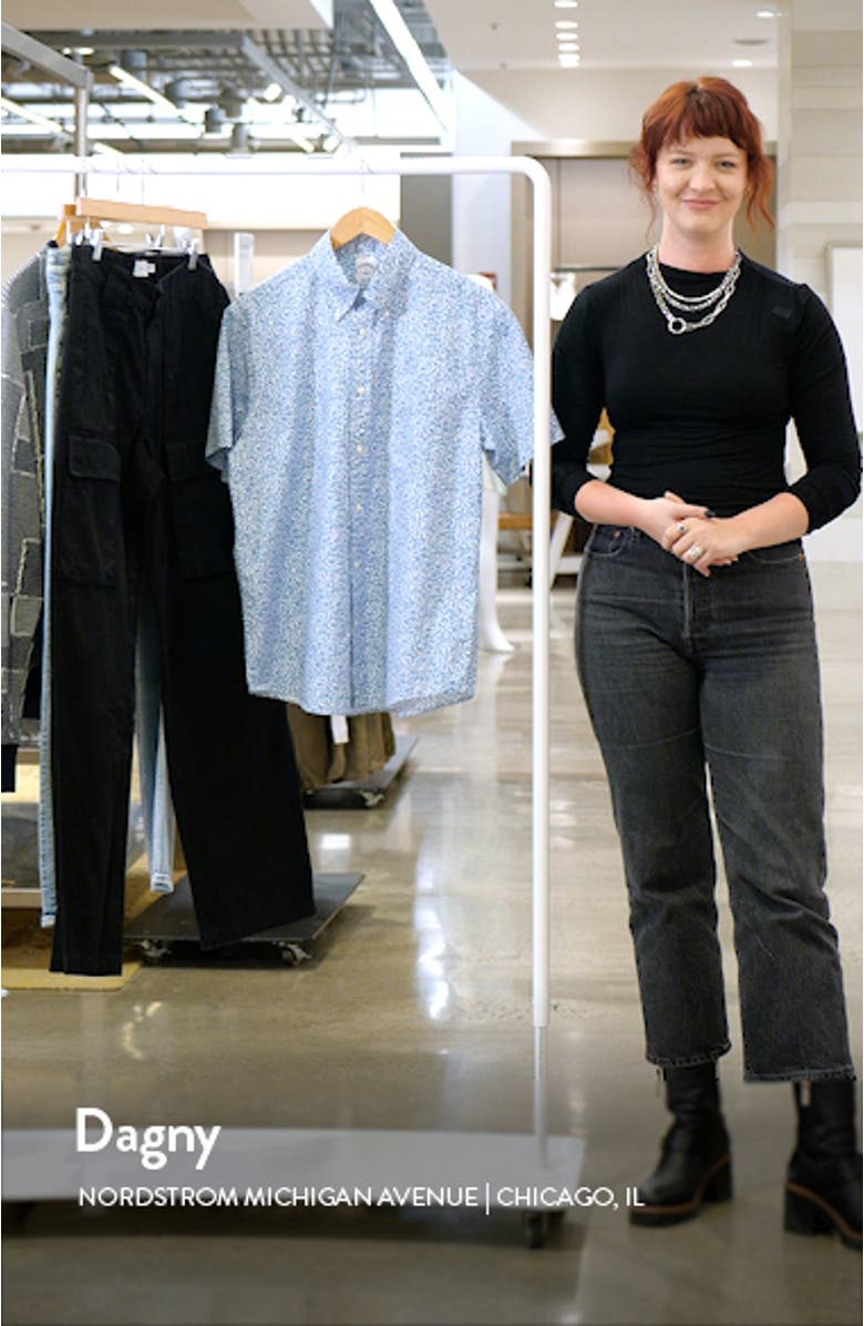 Floral Short Sleeve Button-Up Shirt, sales video thumbnail