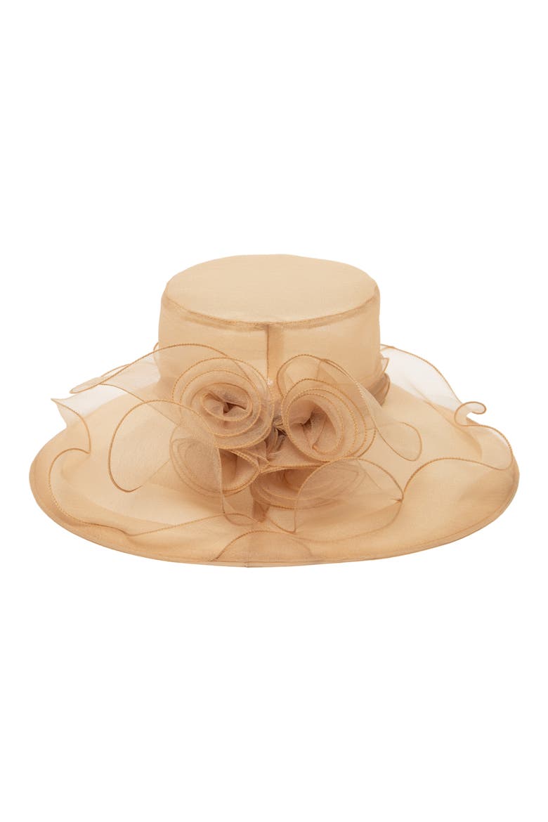 Organza Hat, Main, color, NUDE