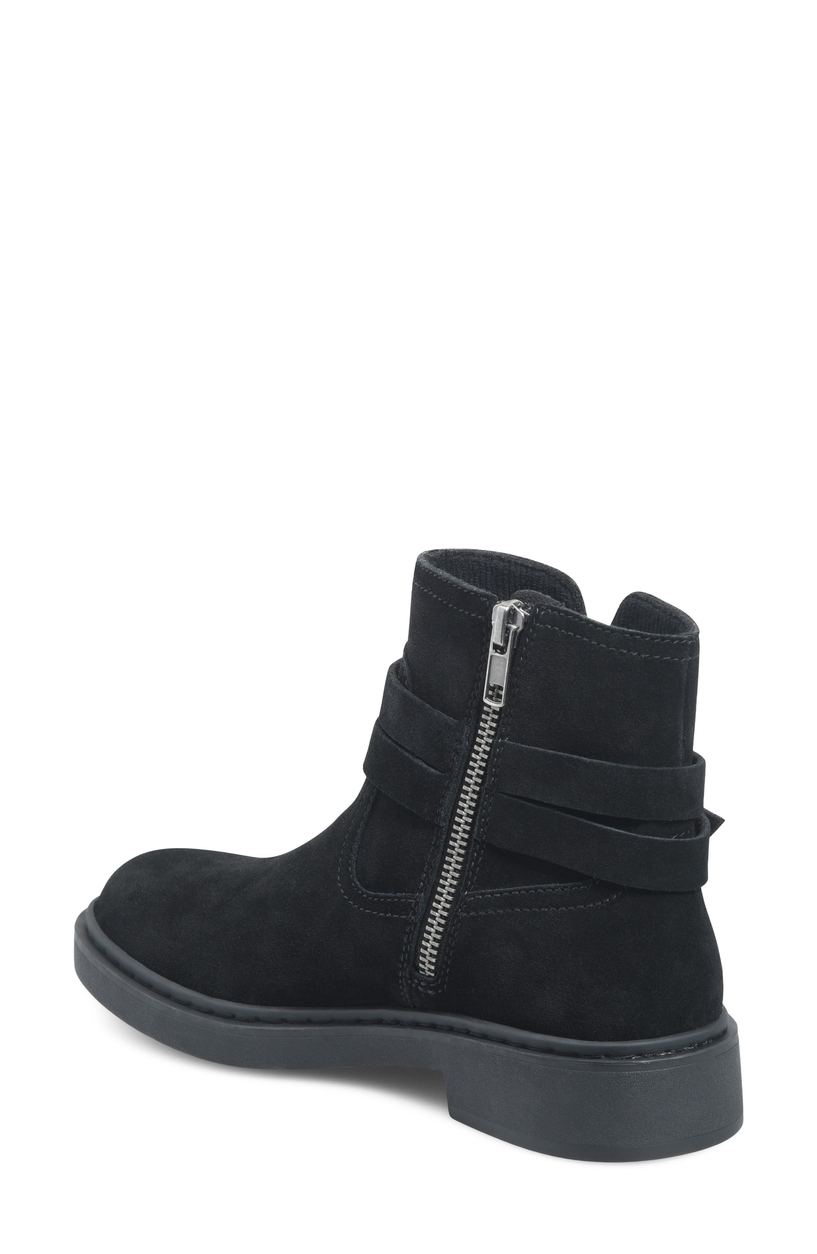 Barren Leather Bootie, Alternate, color, BLACK SUEDE
