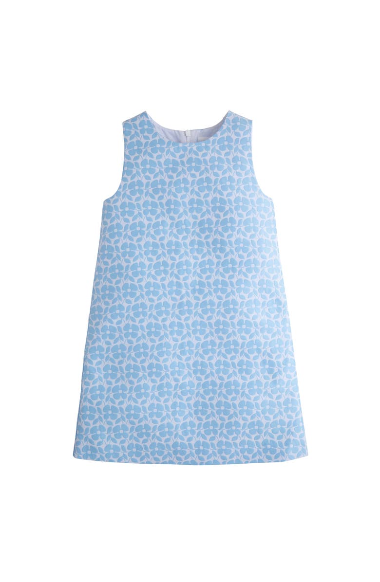 Little English Kids' Jacquard Classic Shift Dress, Main, color, Blue Jacquard