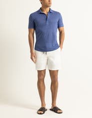 Orlebar Brown Sebastian Linen Tailored Fit Linen Polo Shirt