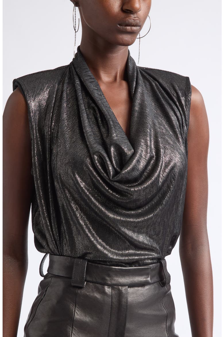 Camila Cowl Neck Sleeveless Top, Alternate, color, GUNMETAL