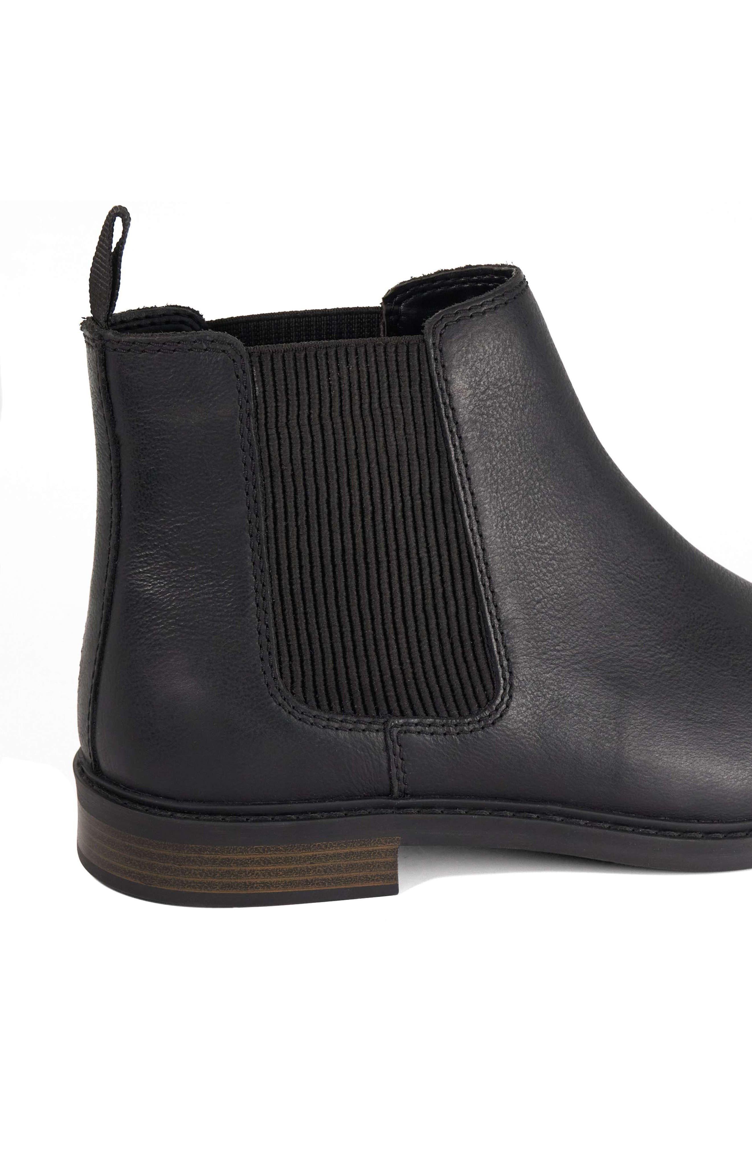 Carden Leather Chelsea Boot, Alternate, color, BLACK