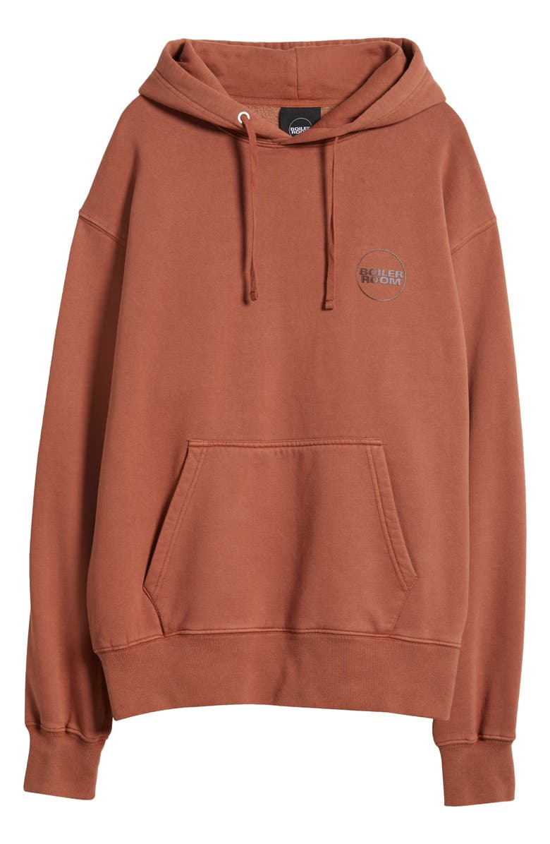 BOILER ROOM Core Logo Graphic Hoodie, Alternate, color, Brown