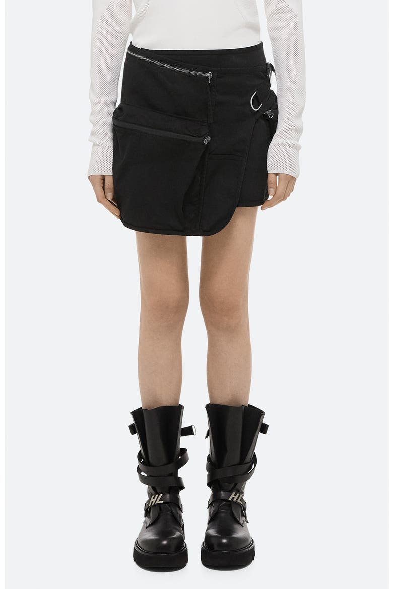 Field Cotton Cargo Wrap Miniskirt, Main, color, BLACK - 001