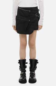 Helmut Lang Field Cotton Cargo Wrap Miniskirt