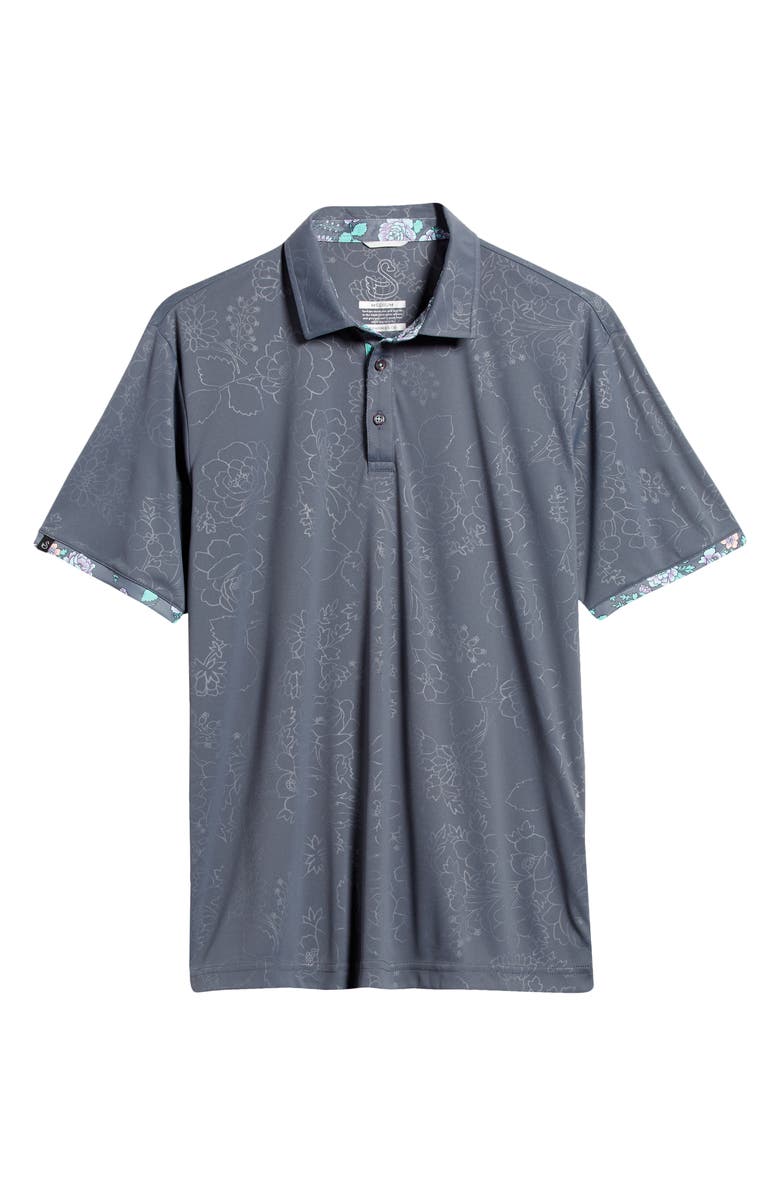 Swannies Lingmerth Floral Golf Polo, Alternate, color, Graphite