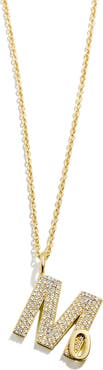 BaubleBar Custom Double Initial Pavé Necklace