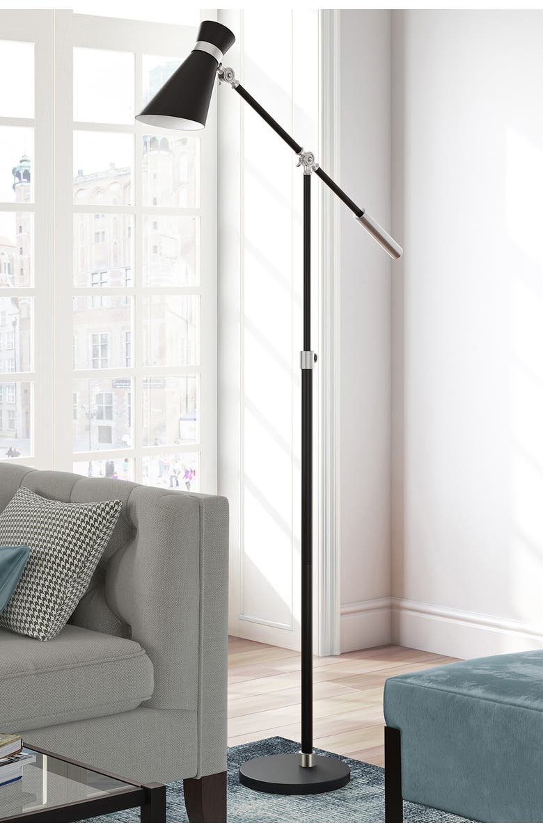 ADDISON AND LANE Rex Floor Lamp     Black/Brushed Nickel, Alternate, color, 
