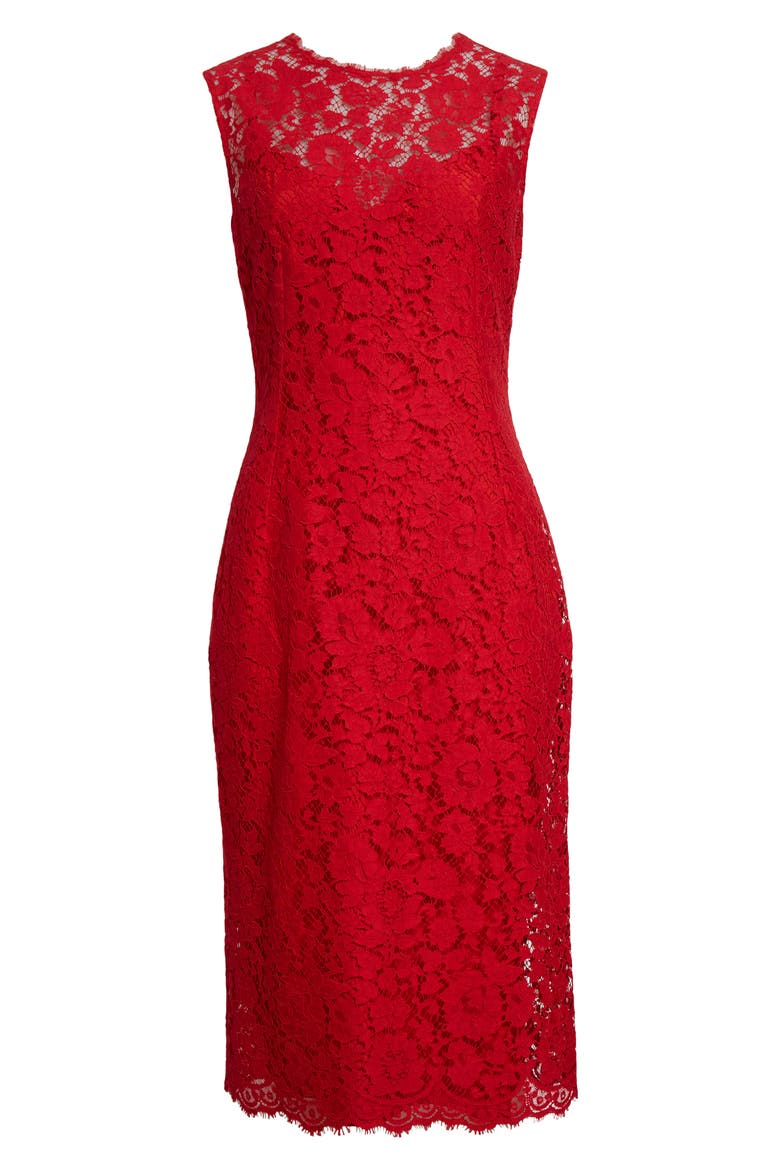 Floral Lace Sheath Dress, Alternate, color, R0026 BORDEAUX CHIARO