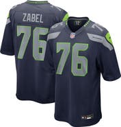 Nike Men's Nike Grey Zabel College Navy Seattle Seahawks 2025 NFL Draft First Round Pick Game Jersey