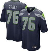 Nike Men's Nike Grey Zabel College Navy Seattle Seahawks 2025 NFL Draft First Round Pick Game Jersey