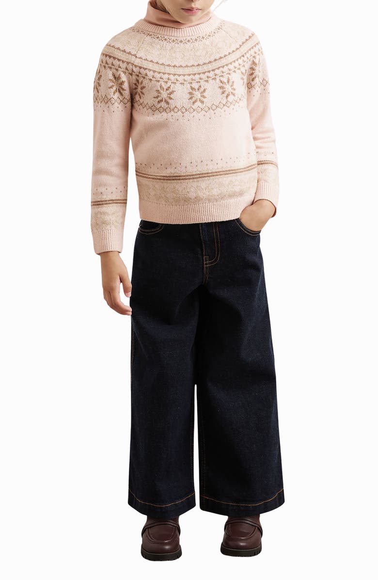 Reiss Kids' Farah Fair Isle Sweater, Alternate, color, Pink