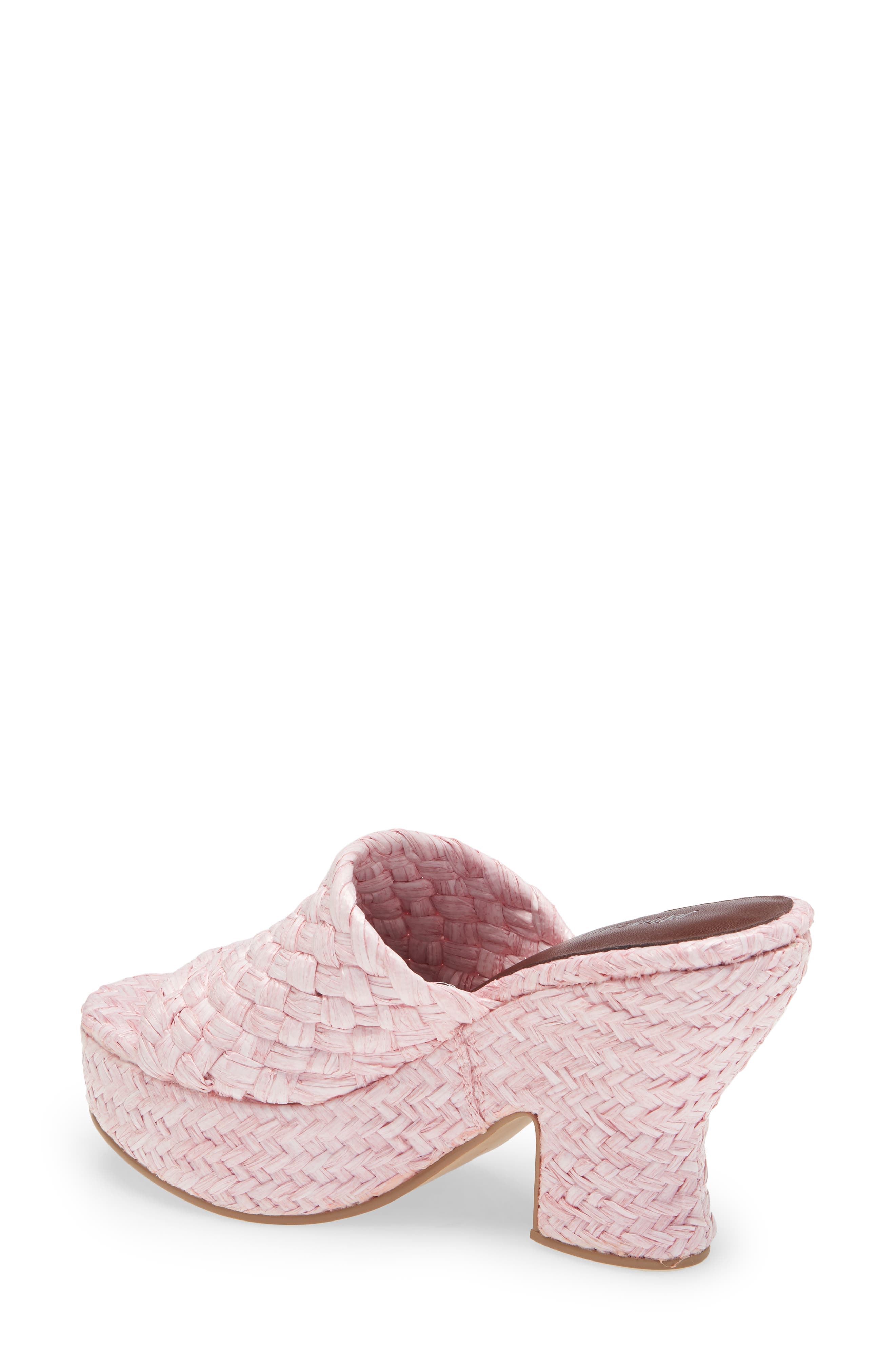 Sulky Slide Sandal, Alternate, color, PINK RAFFIA