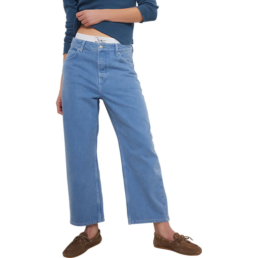 Free People Deep Trance Dropped Boyfriend Jeans In Ocean In Blue