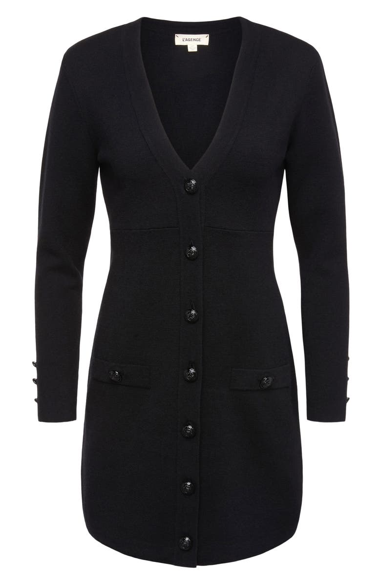 L'AGENCE Breanna V-Neck Long Sleeve Minidress, Alternate, color, 