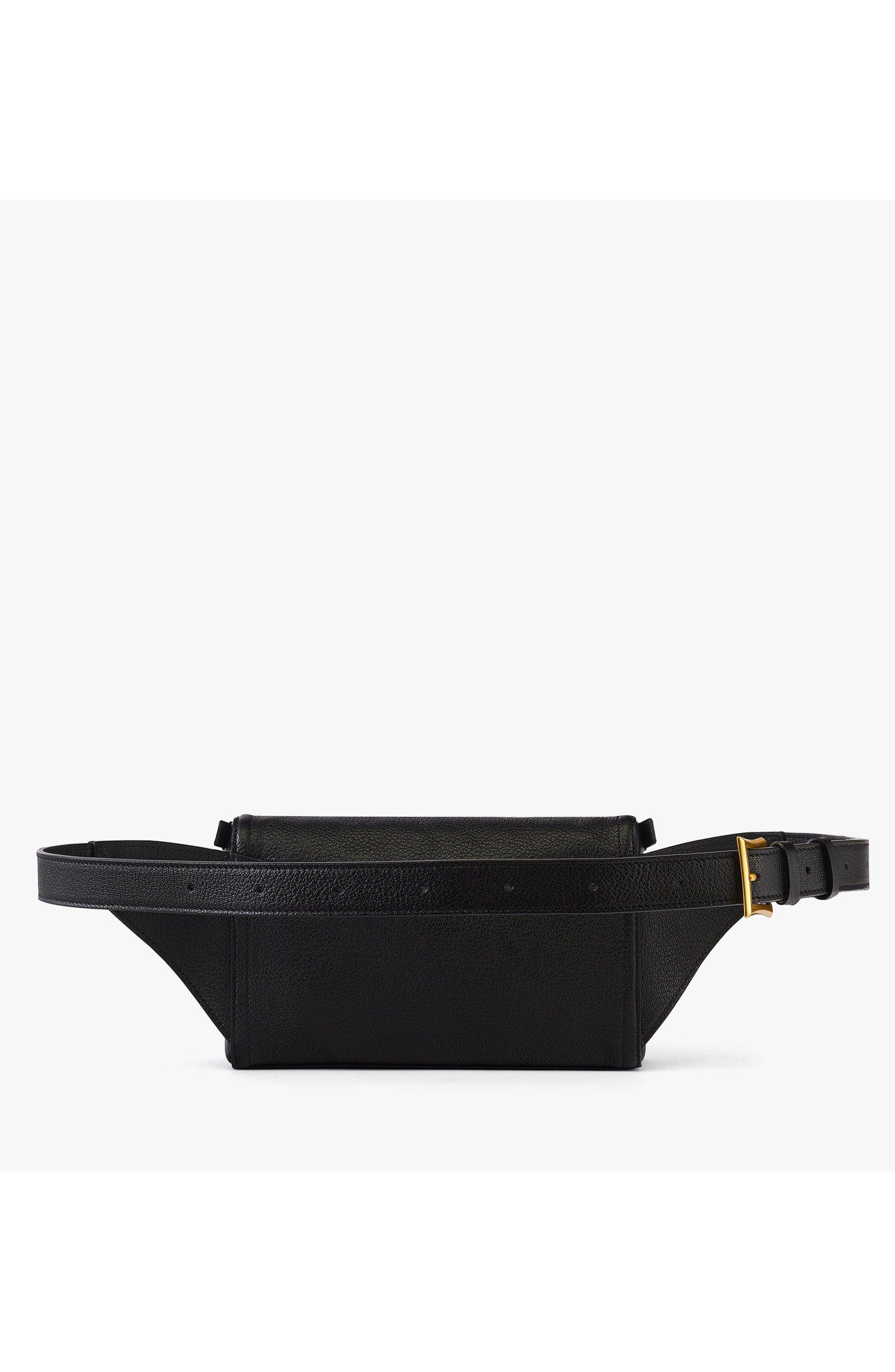 MCM Diamant 3D Belt Bag in Goatskin Leather, Alternate, color, Black