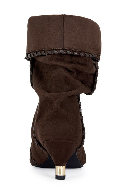 Azalea Wang Wink Slouch Pointed Toe Boot In Brown