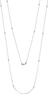 SOUZANA by Suzy Levian 14K Gold 6/10cttw Bezel Diamond Station Necklace - 36 Inch