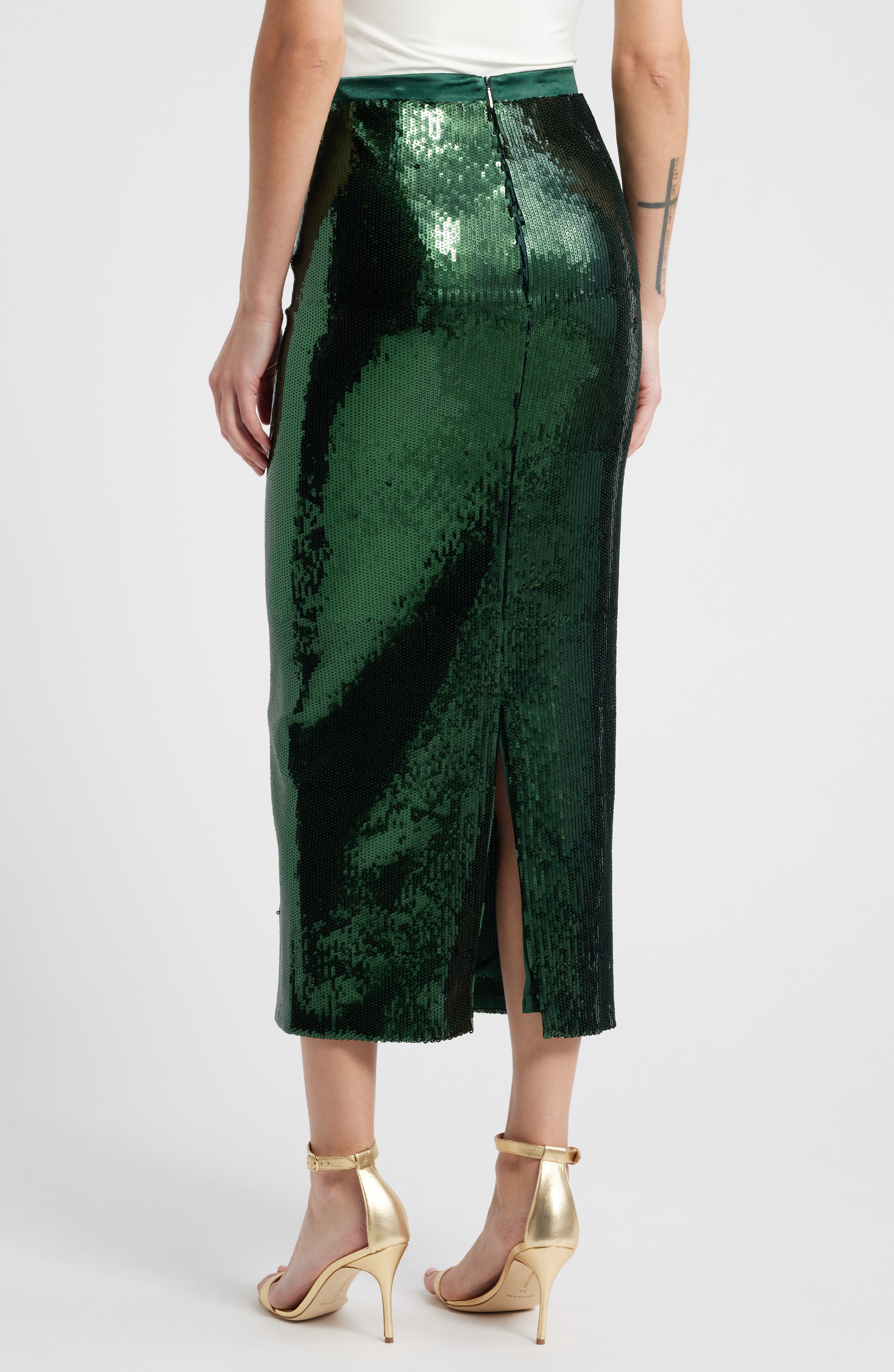 Eluxia Sequin Midi Skirt - image 2