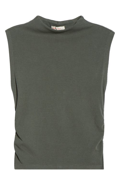 Marine Layer Lexi Sleeveless Mock Neck Top In Green