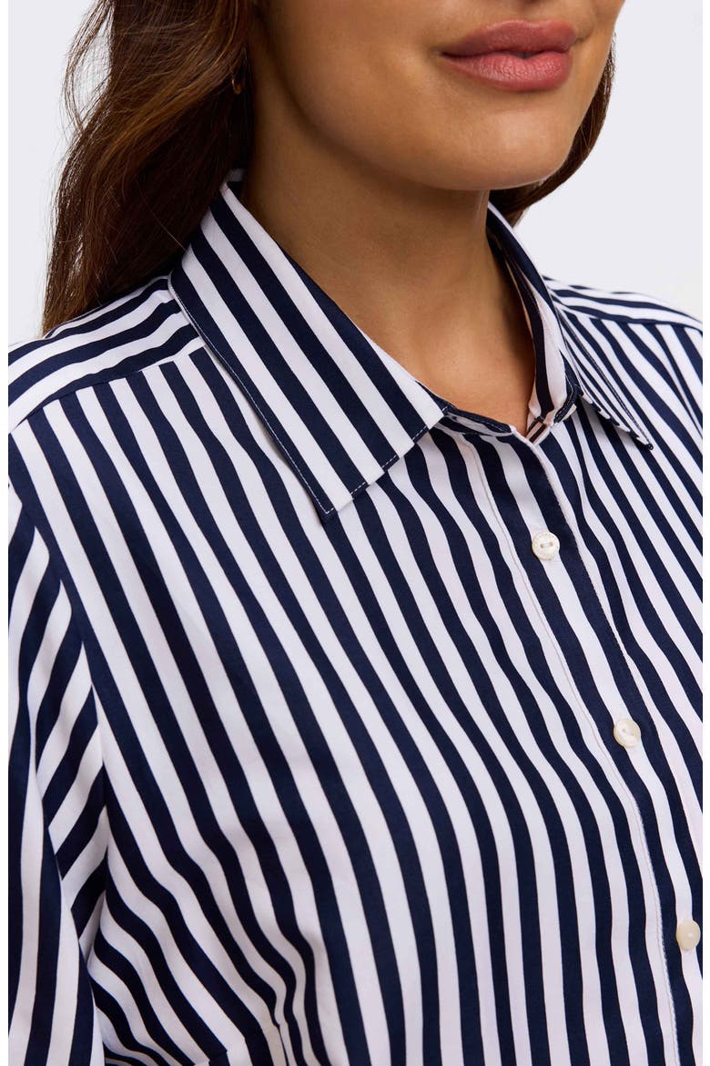Jodie Stripe Cotton Button-Up Shirt, Alternate, color, BLUE MULTI