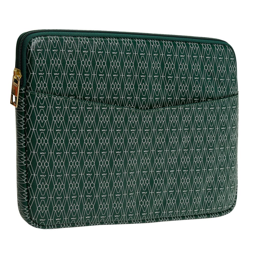 Wolf Signature Laptop Zip Case In Green | ModeSens