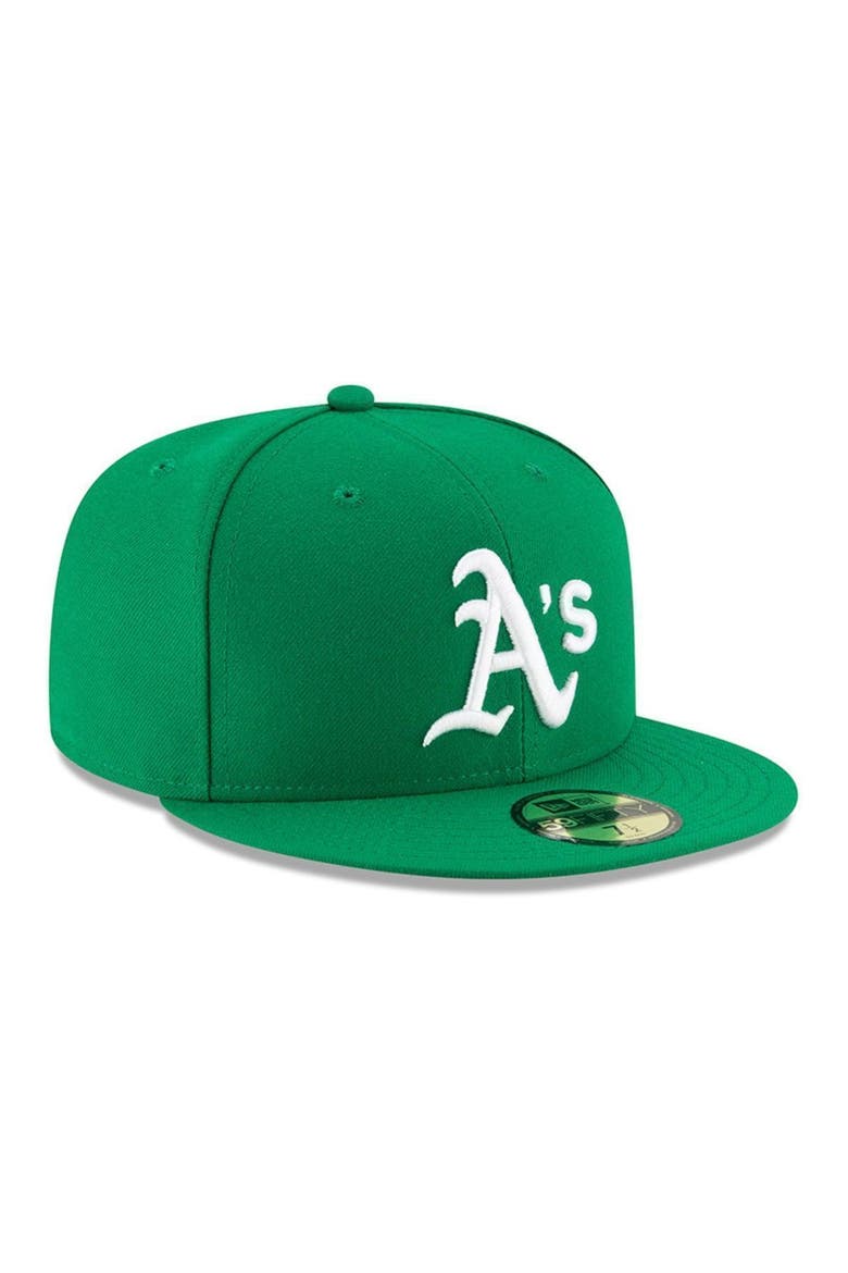 Men's New Era Green Oakland Athletics Alt Authentic Collection On-Field 59FIFTY Fitted Hat, Alternate, color, GREEN