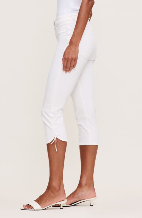 Dl1961 Bardot High Waist Instasculpt Capri Skinny Jeans In White Dl Airbrushed