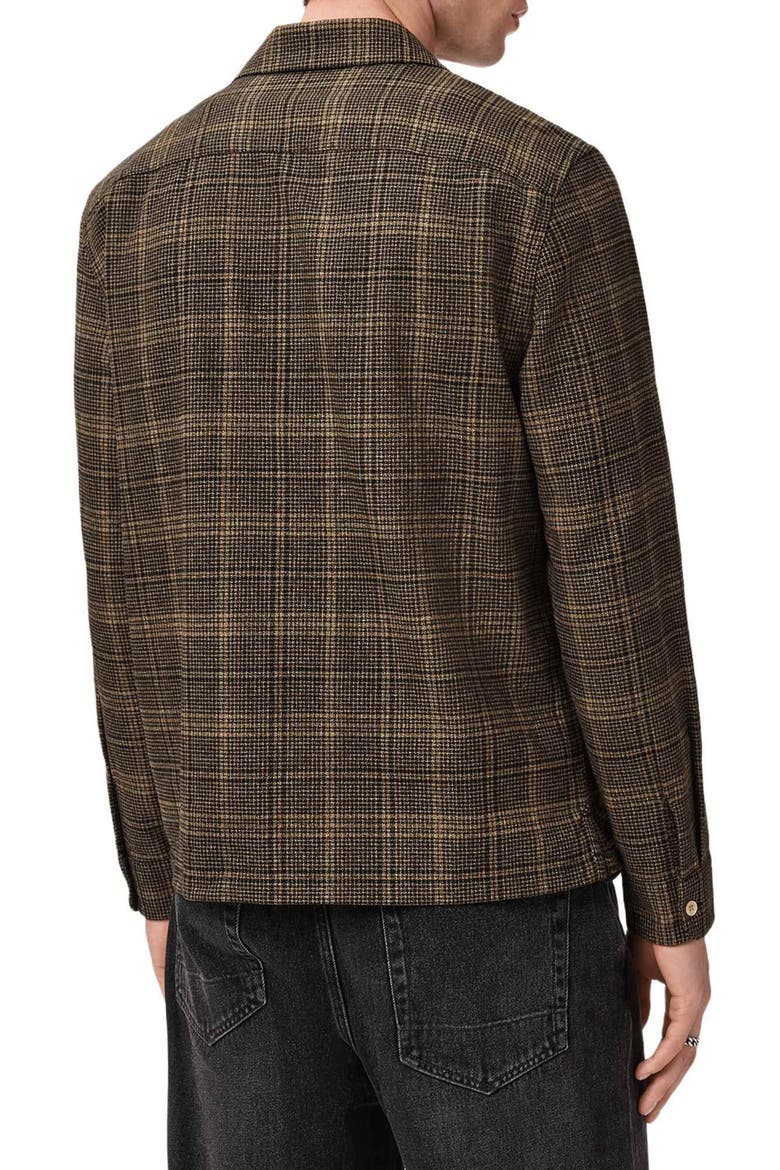 Saru Plaid Cotton Button-Up Shirt, Alternate, color, BLACK/ BROWN