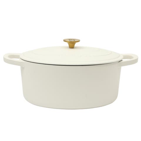 7 Quart Oval Enameled Cast Iron Dutch Oven