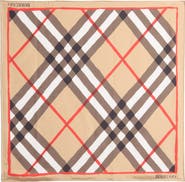 Burberry Argyle Check Silk Square Scarf