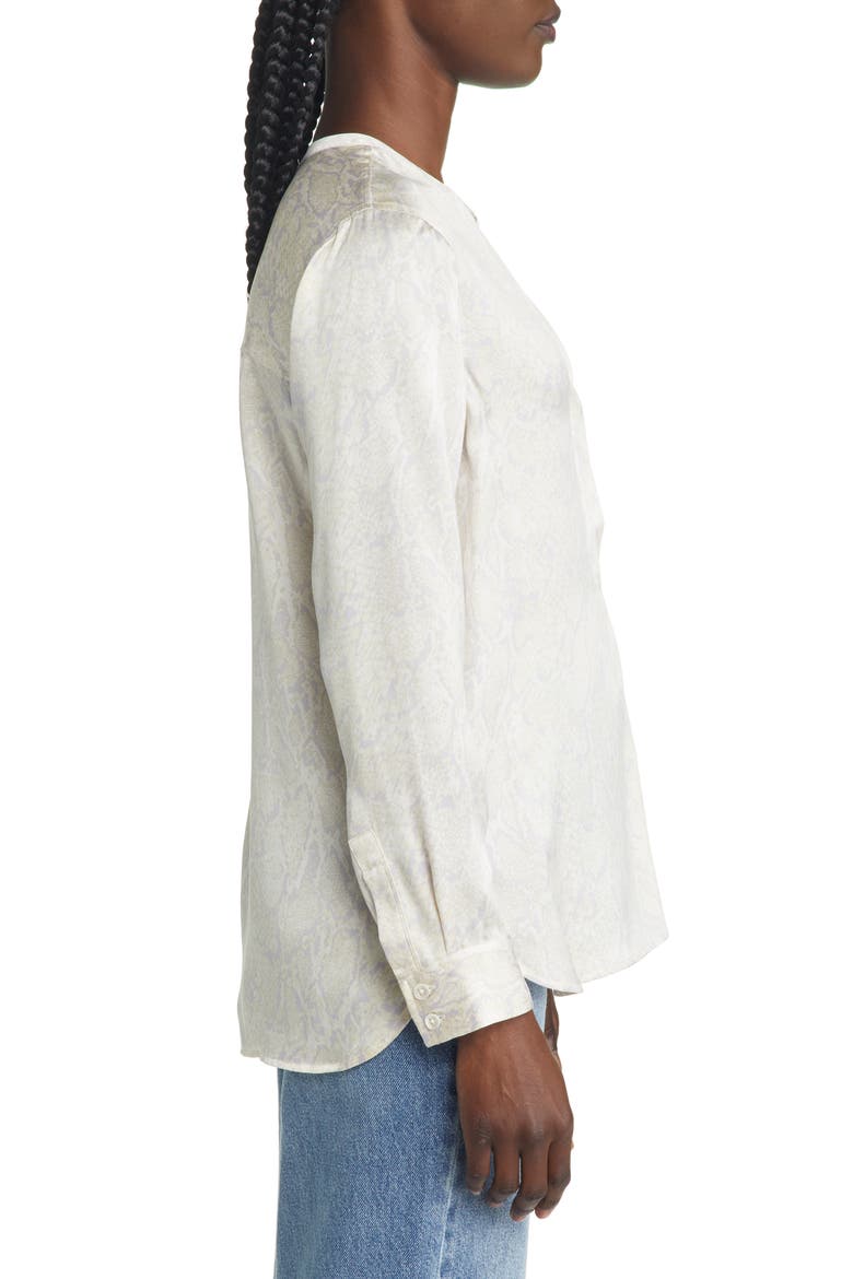 Pearl Snake Print Silk Blouse, Alternate, color, BOA