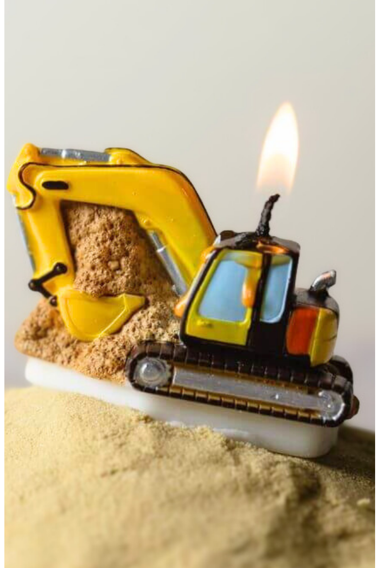 Toy Tractor Candle, Alternate, color, Yellow / Brown / Orange