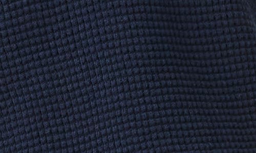 Nic + Zoe Nic+zoe Chill Out Waffle Stitch Sweater In Dark Indigo
