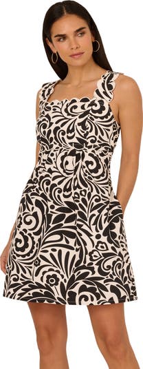 Print Cotton A-Line Dress