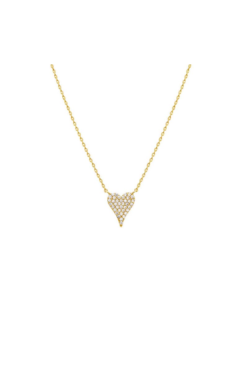 BY ADINA EDEN Pave CZ Elongated Heart Necklace, Main, color, 