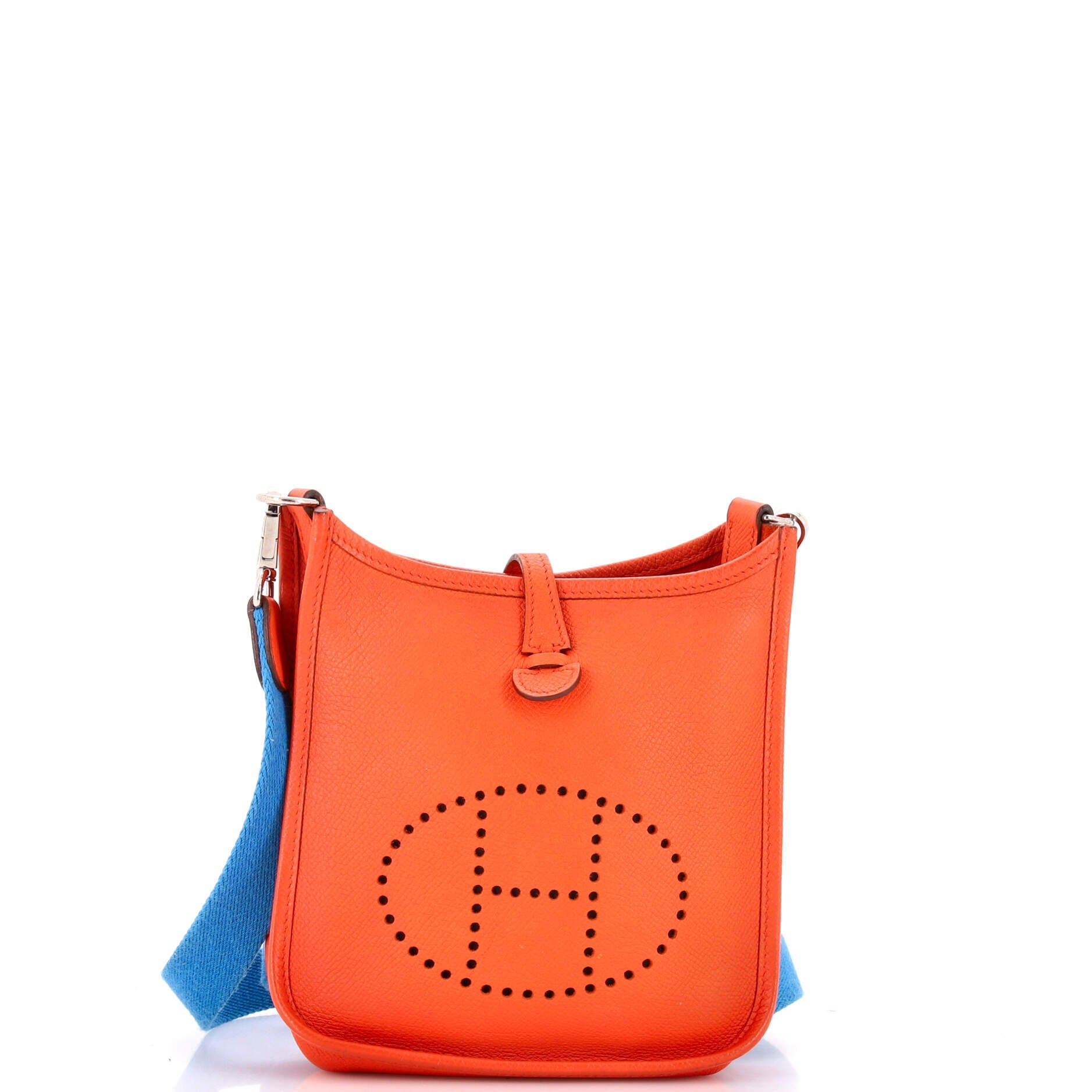 Pre-Owned Hermes Evelyne Bag Gen III Epsom TPM, Main, color, Orange Poppy