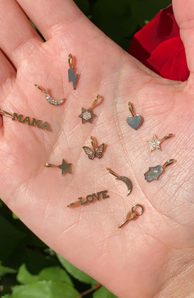 Zoë Chicco Hamsa Hand Charm, Alternate, color, Yellow Gold