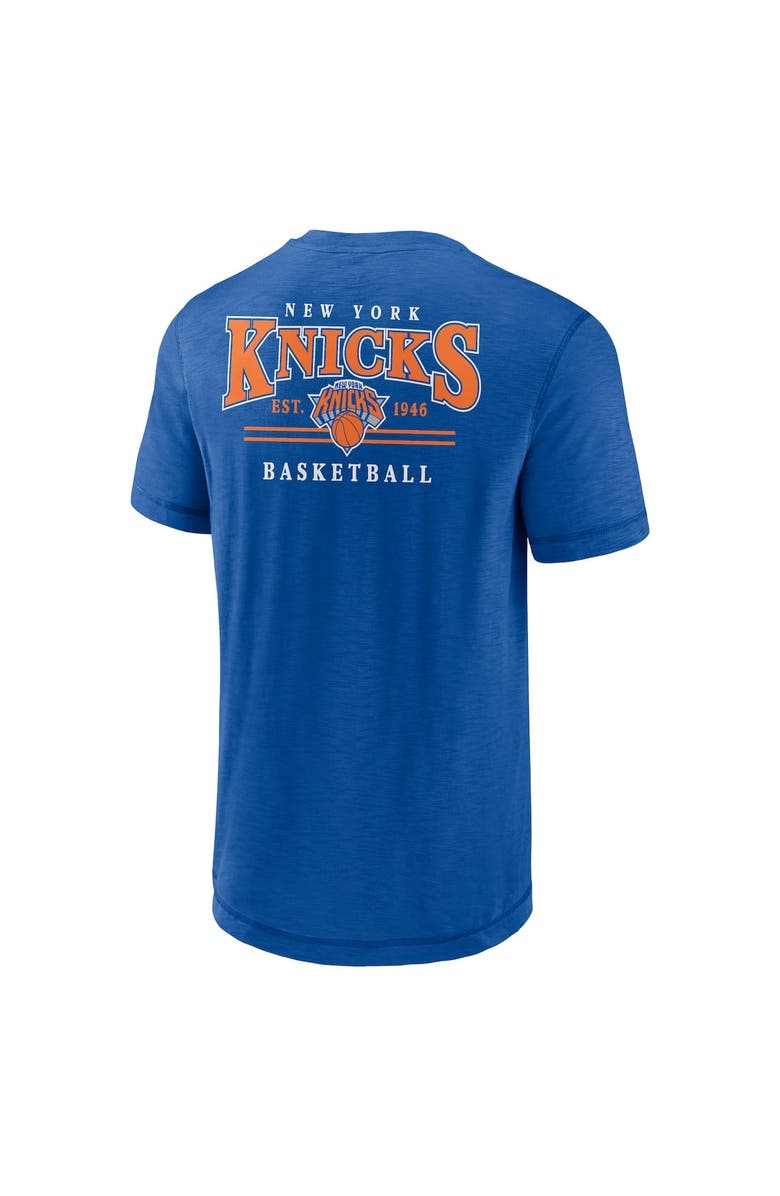FANATICS Men's Fanatics  Royal New York Knicks Slub Team T-Shirt, Alternate, color, 