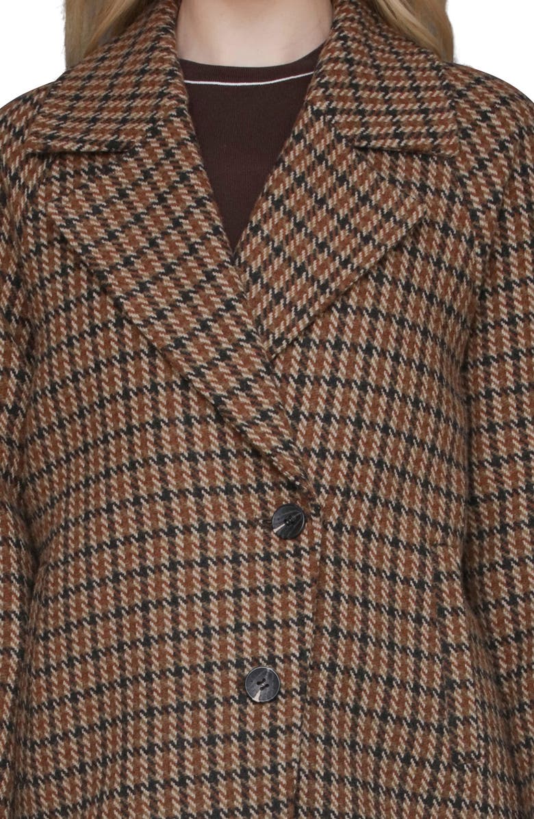 Avec Les Filles Relaxed Plaid Raglan Double Breasted Short Coat, Alternate, color,