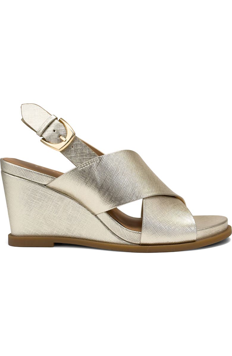 Aerosoles Dayonara Wedge Sandal, Alternate, color, Soft Gold