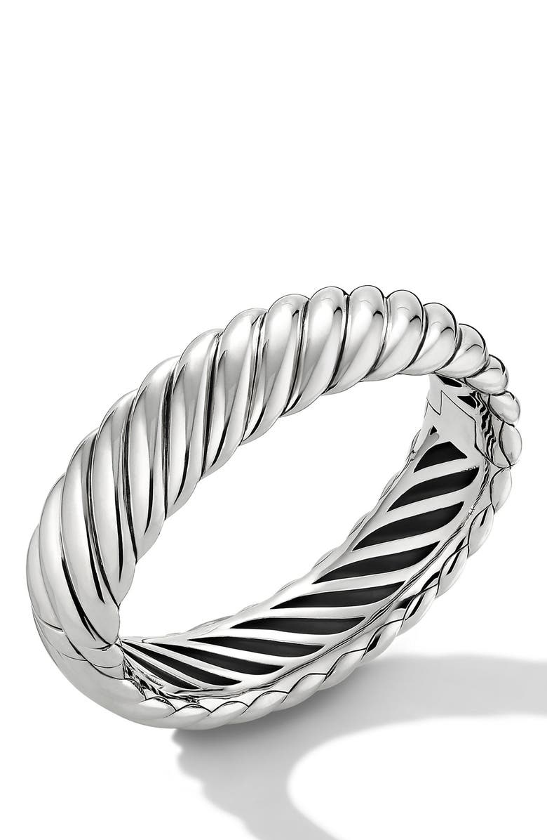 David Yurman Sculpted Cable Bracelet, Alternate, color, Silver