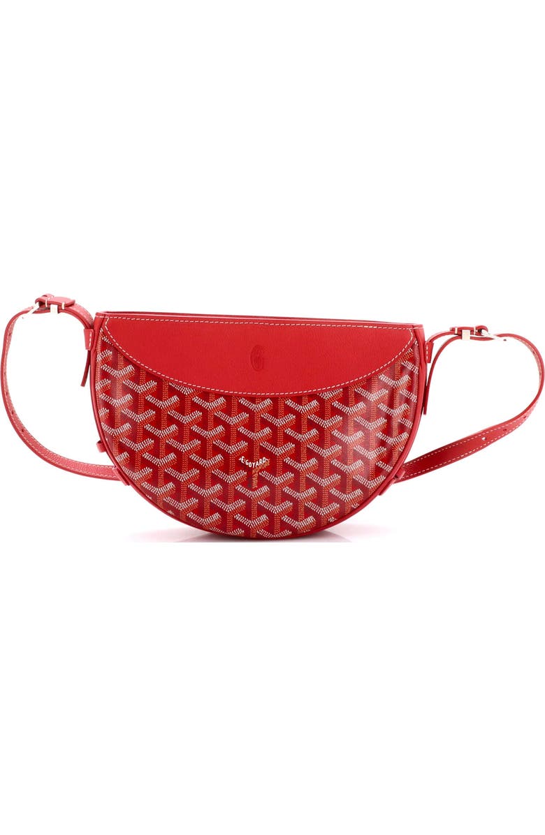 Pre-Owned Goyard Hirondelle Shoulder Bag Coated Canvas and Leather, Alternate, color, Red