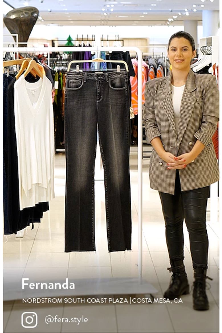 Ruth High Waist Raw Hem Straight Leg Jeans video