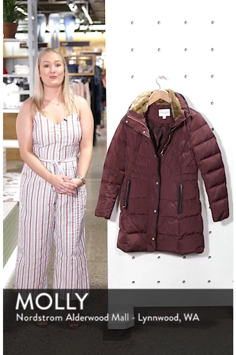 Quilted Down & Feather Fill Jacket with Faux Fur Trim video