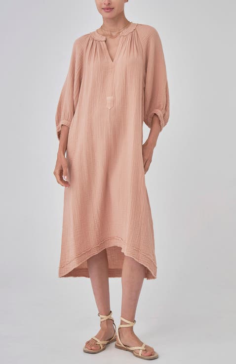 Gauze Dress with Pockets