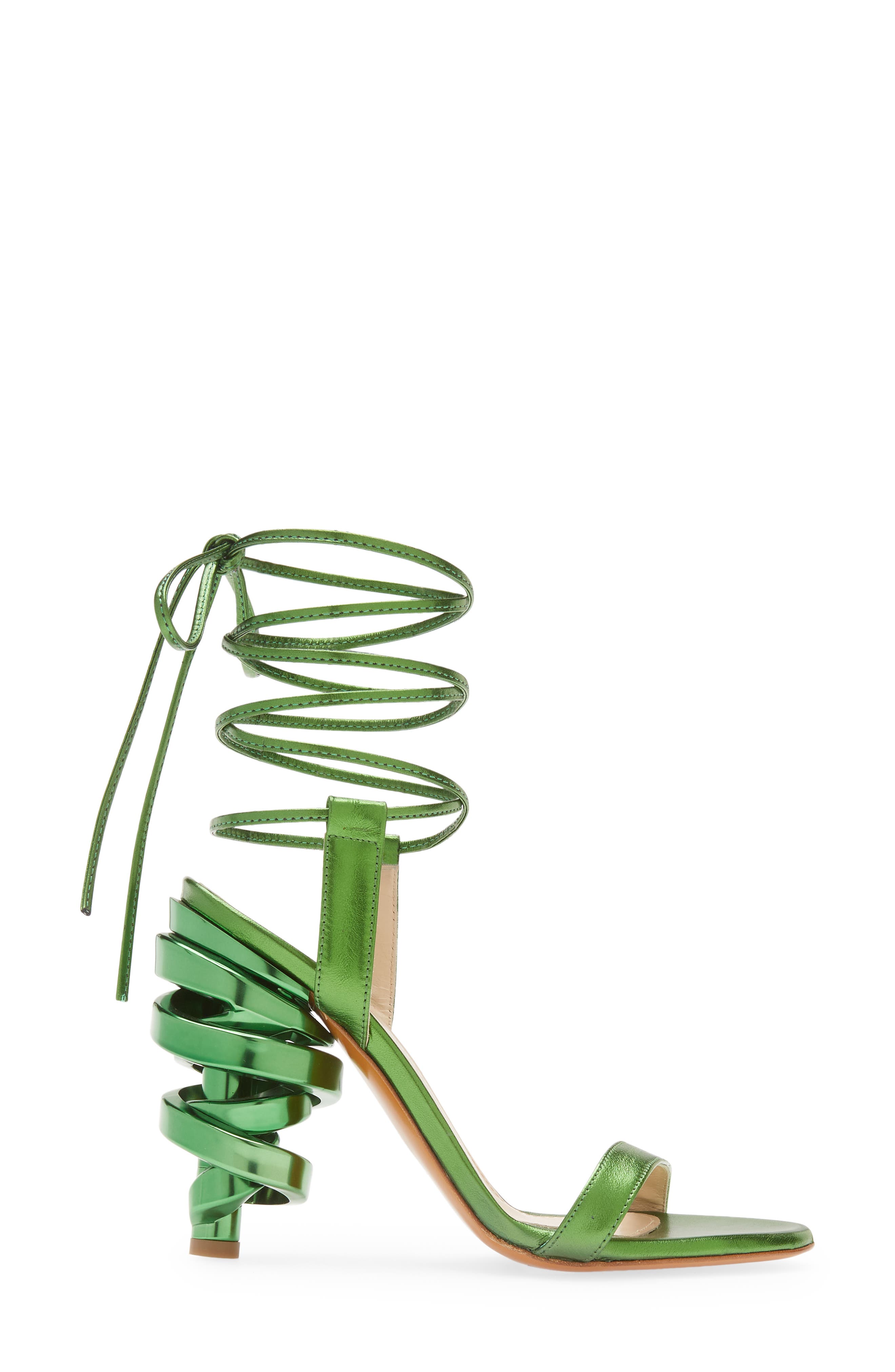 Tamu Ankle Wrap Sandal, Alternate, color, GREEN