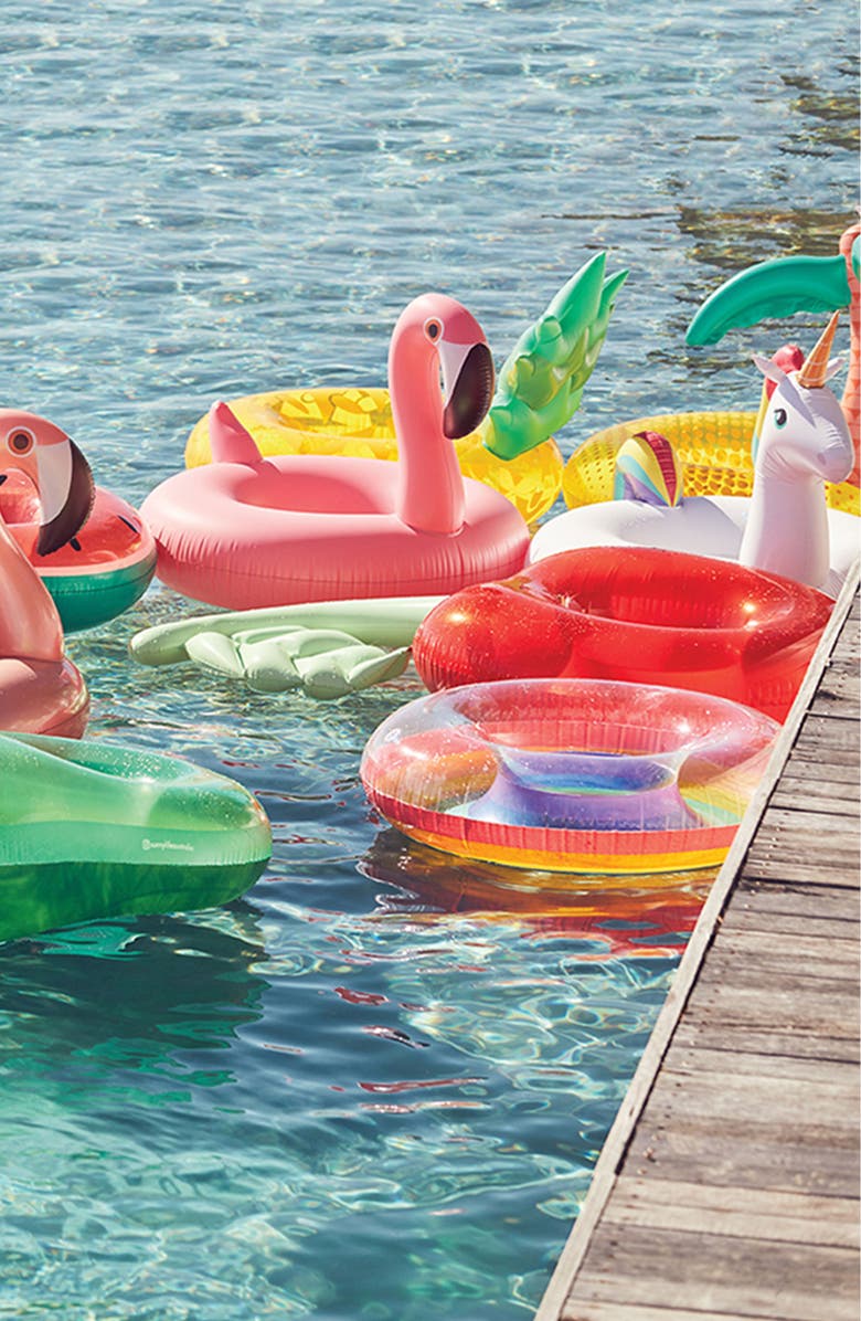 Sunnylife Luxe Unicorn Pool Ring, Alternate, color, White Multi